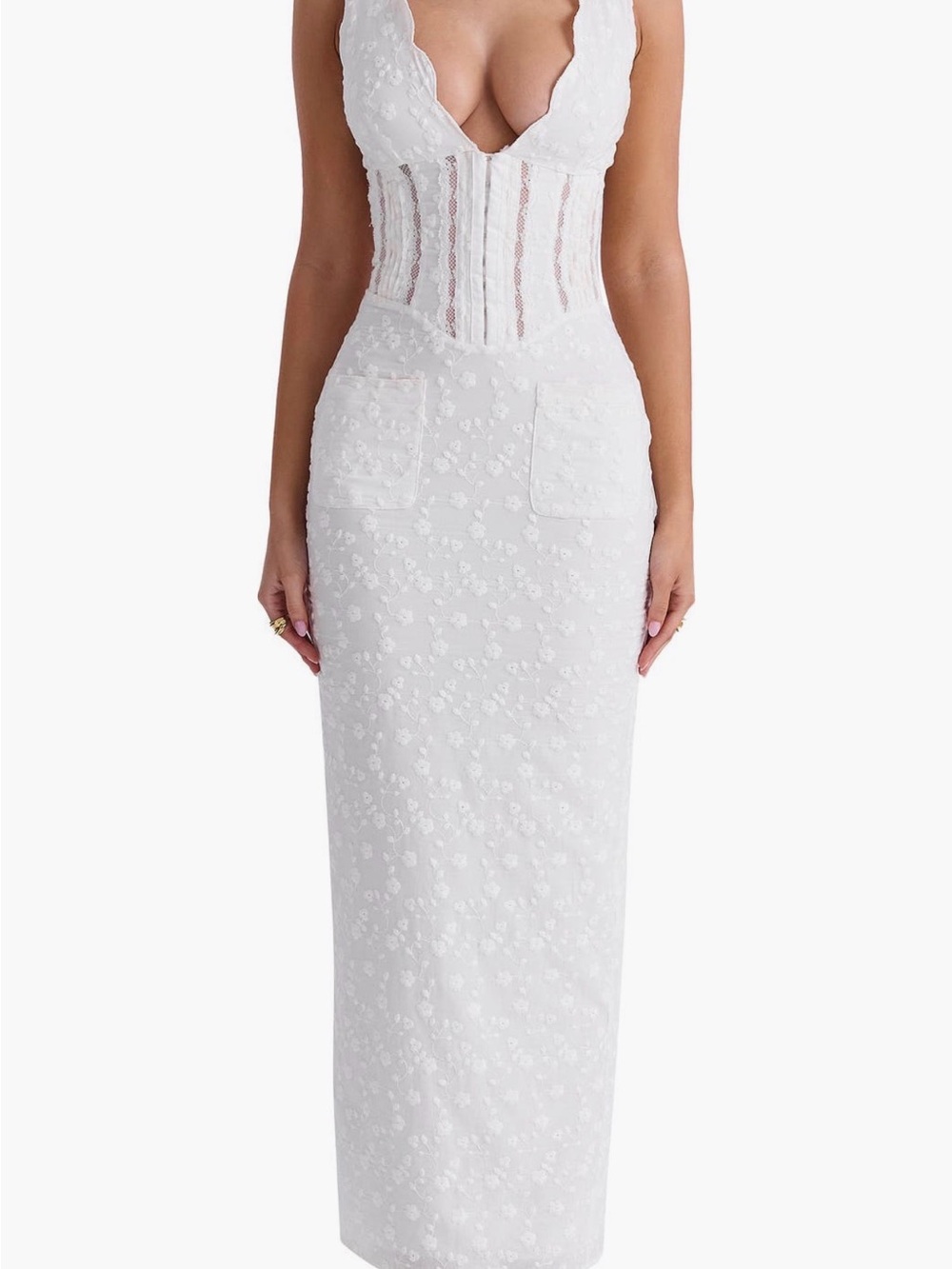 House of CB White dress size small NWT